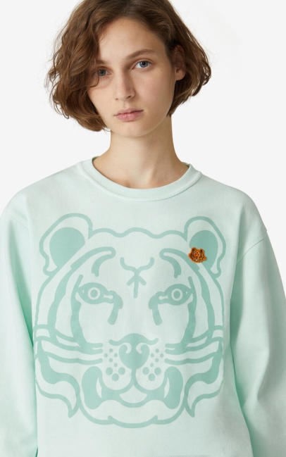 Kenzo Women K-tiger Sweatshirt Mint